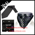 Moda para hombre Ascot azul geométrico Corbatas 100% microfibra Ascot Cravats